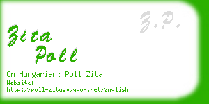 zita poll business card